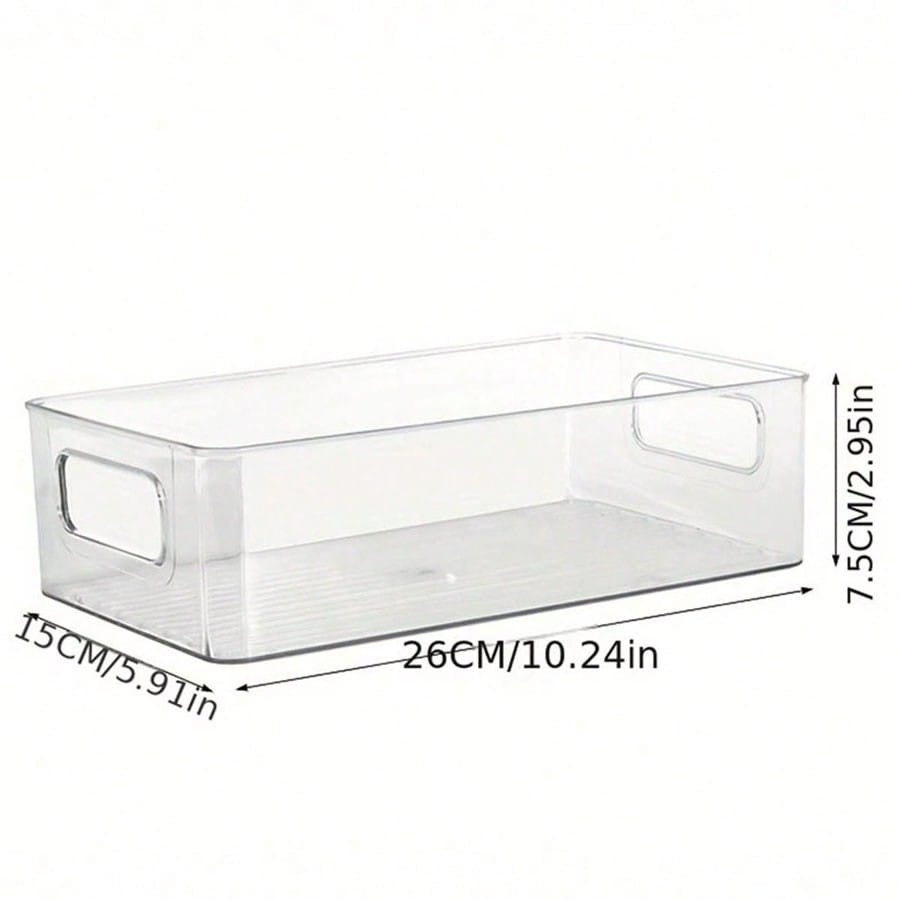 Stackable transparent desk and drawer organiser (3pcs)