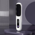 Wireless Hair Straightening Brush - Compact and Rechargeable Styling Tool